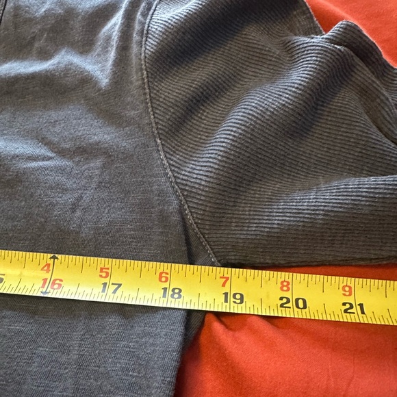 NWOT Free People gray asymmetrical cotton long sleeve top szL - Picture 3 of 5